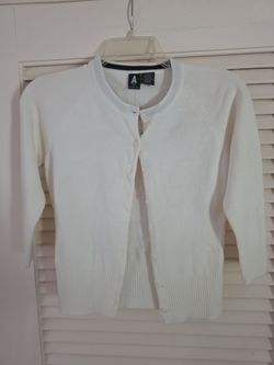 NEW White Ladies Cartigan  by A Star Sz S