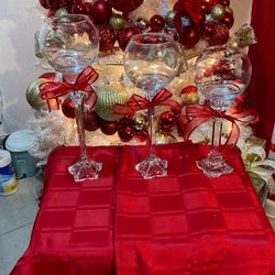 Clear Glass candle holders