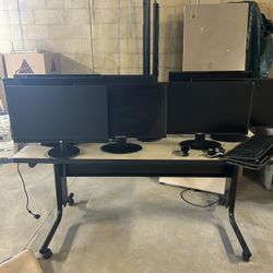 24 Inch Monitors -Dell HP & Scripture & Wireless Keyboards 