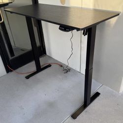 New In Box 55”Lx24”D Adjustable Height 26” To 46” Max Rising Standing Computer Desk Table Office Furniture All Black 