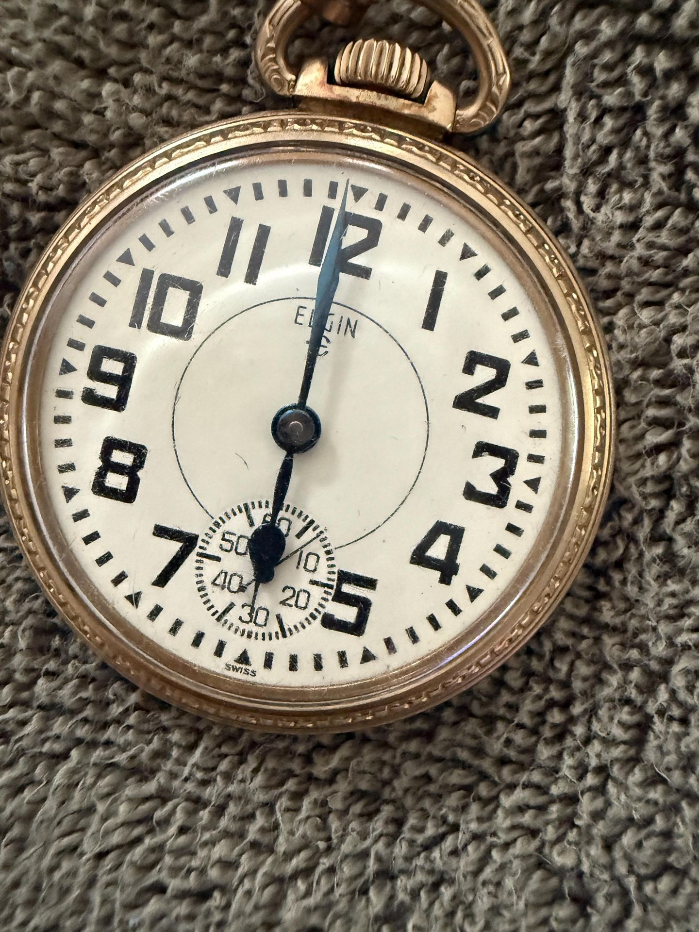 Vintage Elgin Pocket Watch Star Case 10KT Rolled Gold Plate