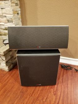 Polk Audio Subwoofer And Center Speaker