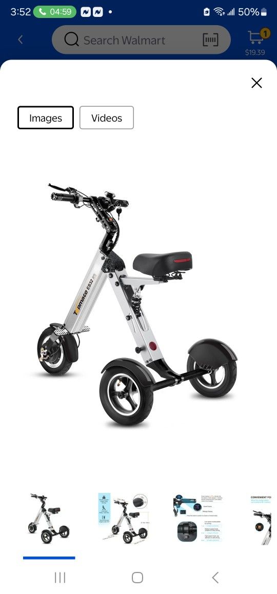 TopMate ES32 Electric Tricycle Foldable E-Scooter