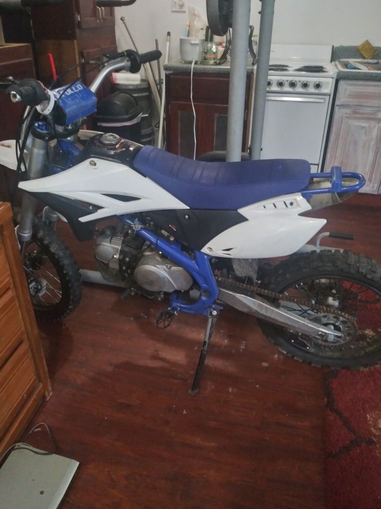 Blue Apollo dirt bike