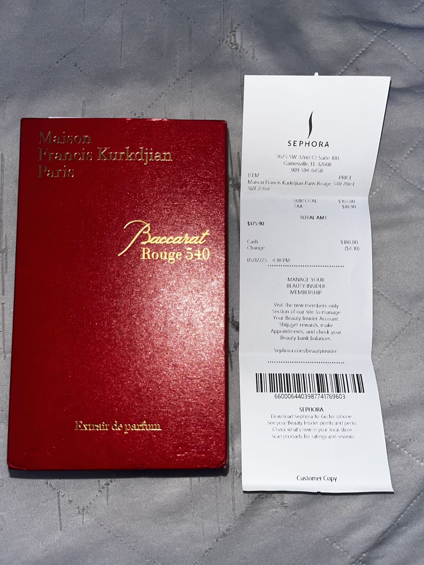 Maison Francis Kurkdjian Paris Baccarat Rouge 540