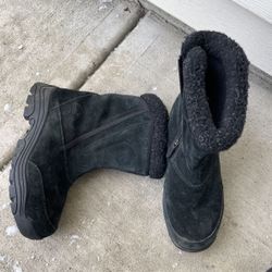 Sorel Waterfall Water Fall Black Waterproof Suede Leather Boots NL1964-010 Sz 9