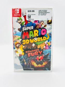 SUPER MARIO 3D WORLD + BOWSER'S FURY NINTENDO SWITCH GAME USED