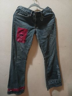 Signature Bootcut Jeans With Red Patch Graphic Size For Medium Special Made