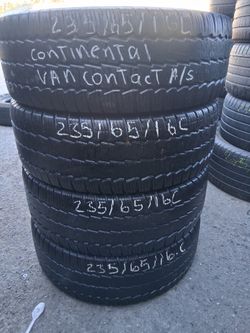 1 set of 235/65/R15C in very good shape very good condition CONTINENTAL VAN CONTACT