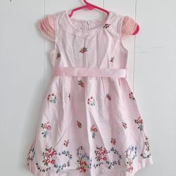 Pink flowers dress for baby girl