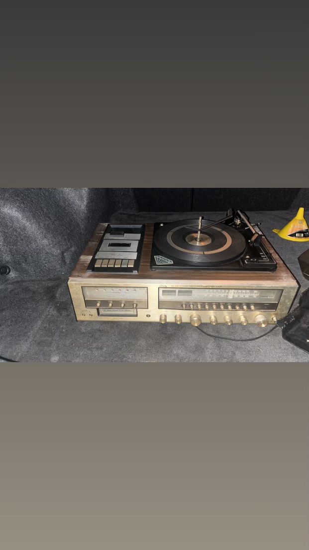 Vintage Lenox AM/FM Stereo Receiver w/ Turntable & 8-Track – AS IS