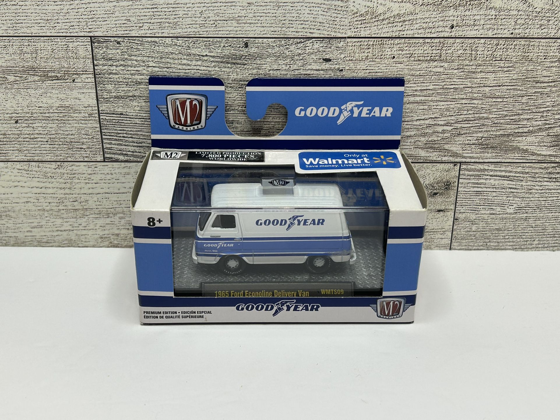 M2 Machines Good Year White / Blue ‘1965 Ford Delivery Van • Die Cast Metal • Made in China Scale 1:64