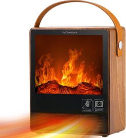 Electric Fireplace Heater with 3D Realistic Flame 1500W