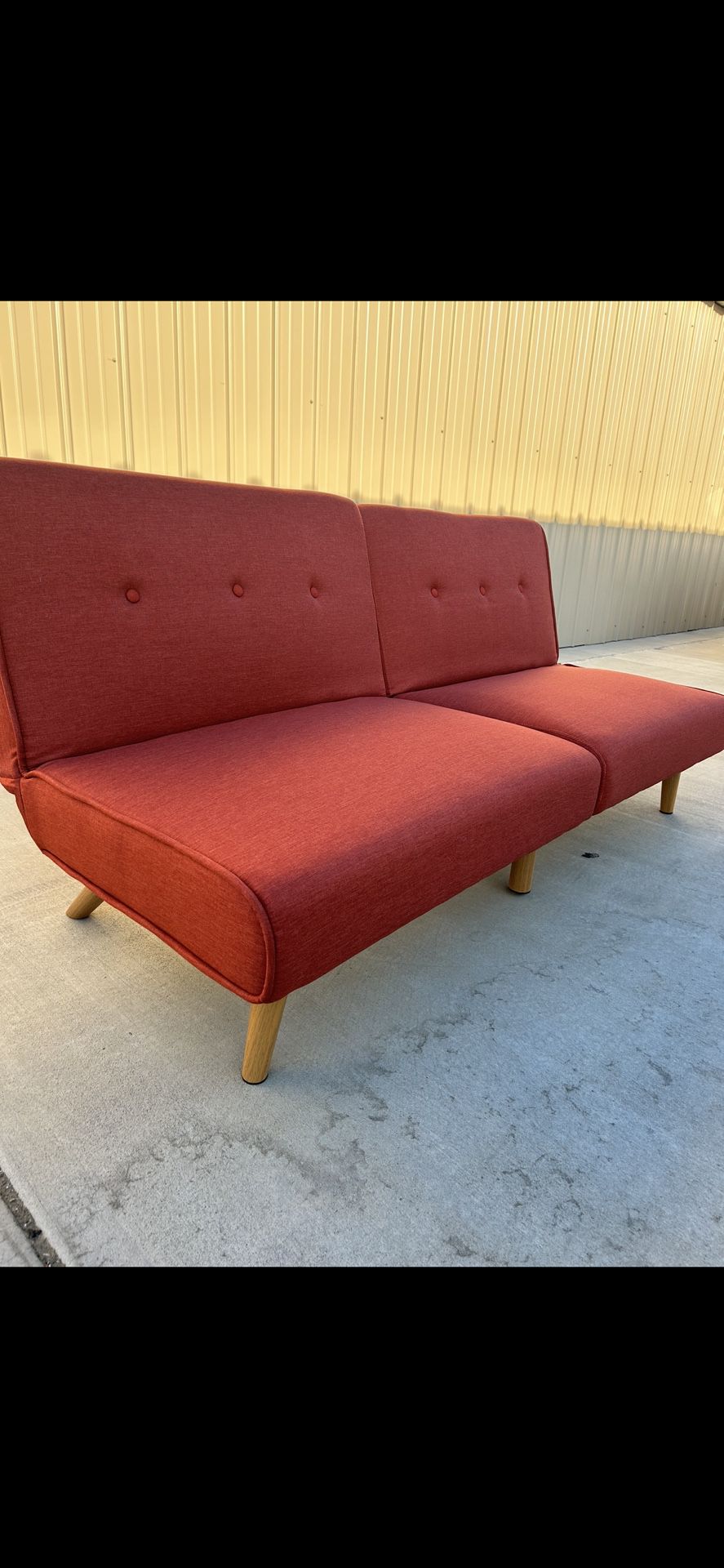 New Orange Sofa Futon 