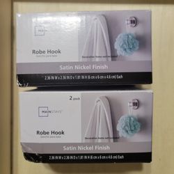 2/2 Packs Robe Hooks Nib