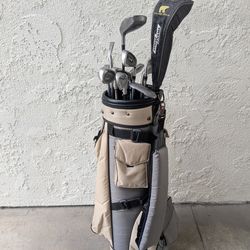Golf clubs and bag