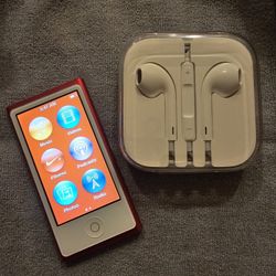 Apple iPod nano 7th Generation (PRODUCT) Red (16 GB) Works Great