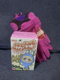 New Labubu Exciting Macaron with fleece Set  🎁