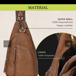 Antik Kraft Vegan Leather Cross Body For Woman Antique Durable Brass Hardware