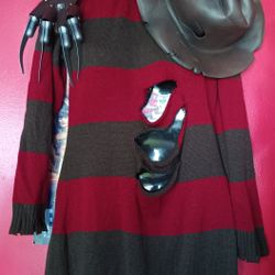 Freddy Krueger Halloween Costume Size M 