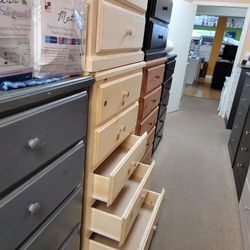 5 Drawer Pinewood Dresser ($269 White Color )