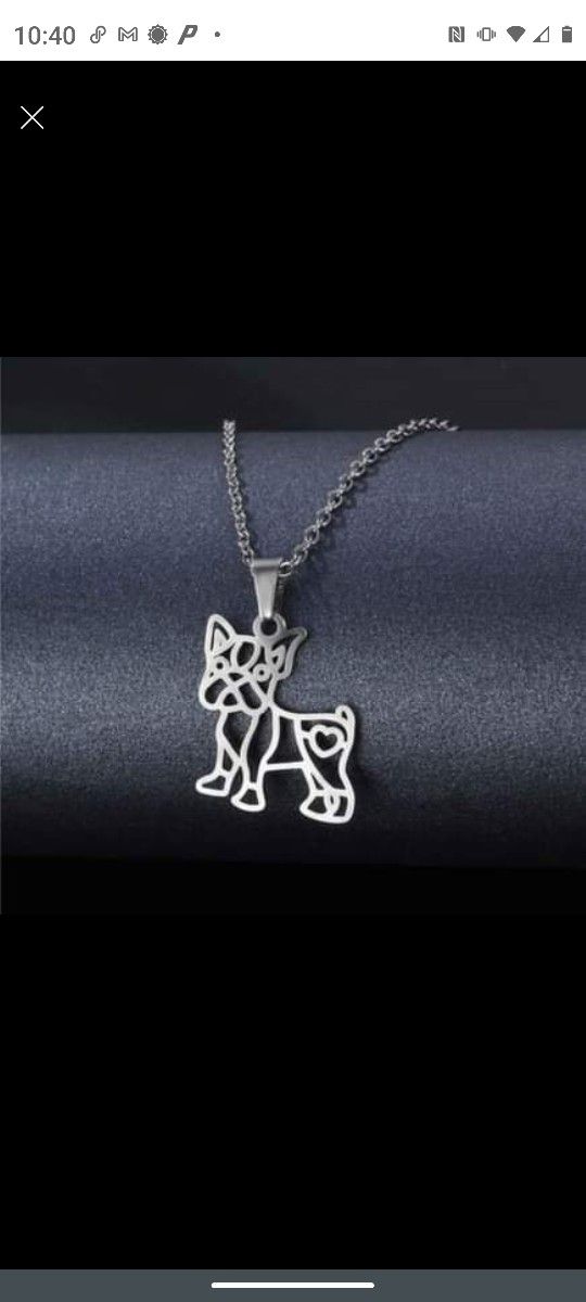 Stainless Steel Boston Terrier Necklace