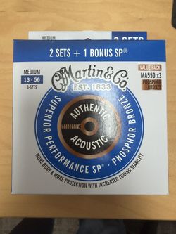 Martin acoustic Guitar Strings 3pack