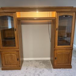 Wood Entertainment Center $80 OBO