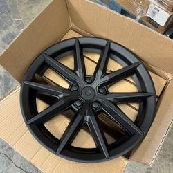 Matte Black Tesla Model 3 Wheel Cover 18 Inch Rims - Hubcaps Fit 2017 to 2023 Models. Upgraded Exterior Accessories, Set of 4 Replacement Hubcaps