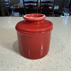 Original Butter Bell Crock – Red Ceramic Butter Keeper (Early 2000s)