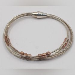 Designer Dyadema 925 Sterling Silver Italy Multi Strands Chain Bracelet