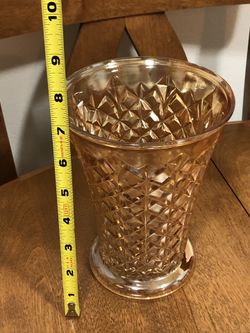 Vintage carnival glass flower vase