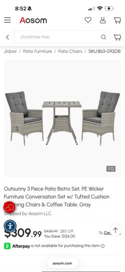 Outdoor patio set