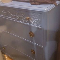 Cómoda Y Peinador De Madera 
