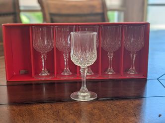 2oz Longchamp Cristal d'Arques Stemmed Liqueur Glasses (Set of 6)