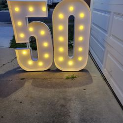 50 Marquee Light Up Number