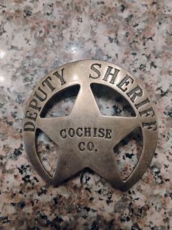RARE- TOMBSTONE (1993) - Movie  Prop sheriff badge signed tombstone 93