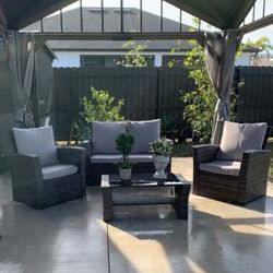Grey patio furniture set