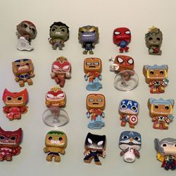 Funko Pop! Mini Marvel Avengers Gingerbread Figures Set Of 20. Great Condition! 