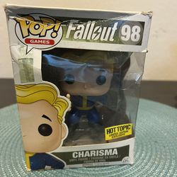 VAULTED EXCLUSIVE Charisma Fallout Funko Pop #98 Games Gaming Video Hot Topic LE