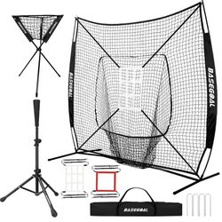 Baseball Softball Practice Net with Ball Caddy
