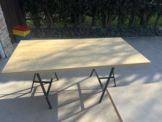IKEA Vika Amon Desk - Sturdy Trestle Legs