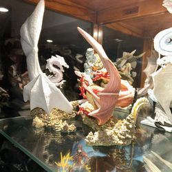Enchantica Dragon Duel Two Piece Statue Set Rare!