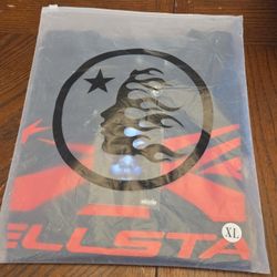 Authentic Hellstar Deadstock T-Shirt – Classic Black Red Gel Print – Brand New