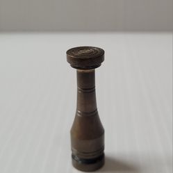 Rook Piece Brass Chess Set Mid 20th Century Hans Teppich, Israel - Gold

