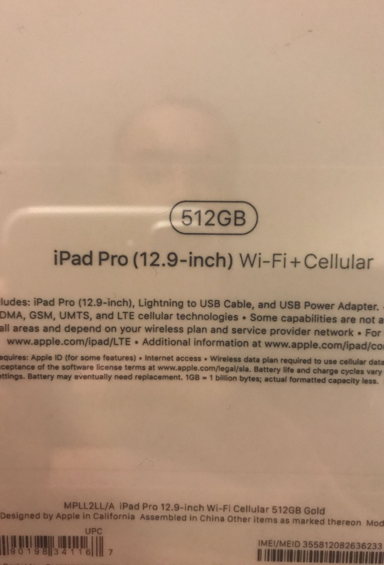 Brand new iPad 12.9 512gb
