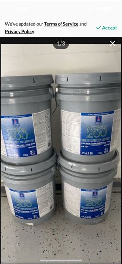 20 gallons of Sherwin Williams promar 200 Eggshell white