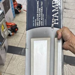 Hampton Bay Straston 24 in. 1-Light Brush Nickel LED Adiustable Bathroom Vanity Light