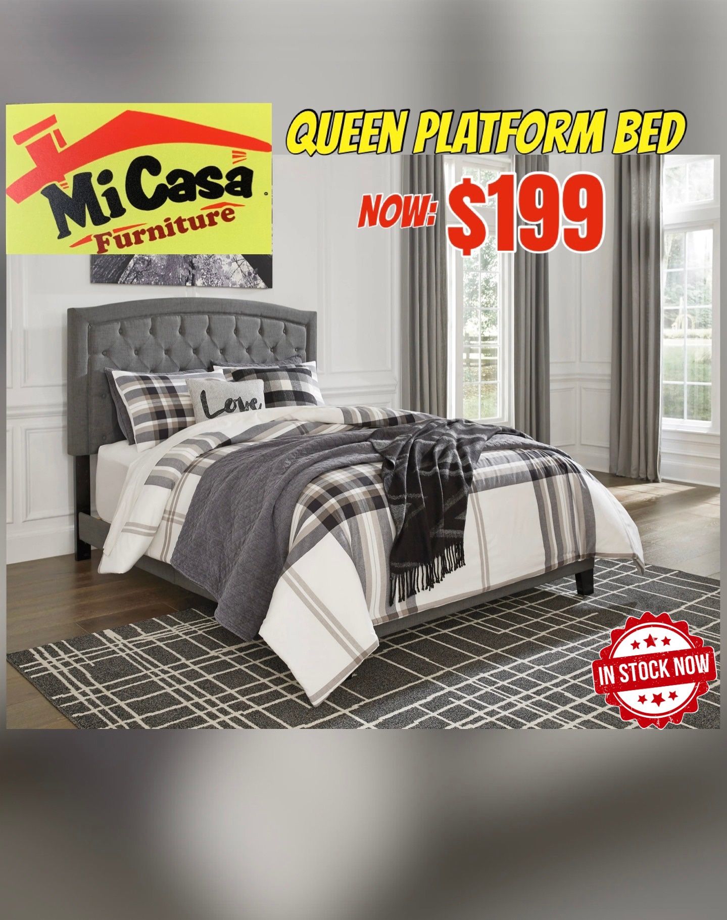 Queen Platform Bed 