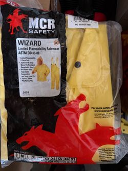 MCR Safety Wizard 3-Piece Rainwear Suit Yellow